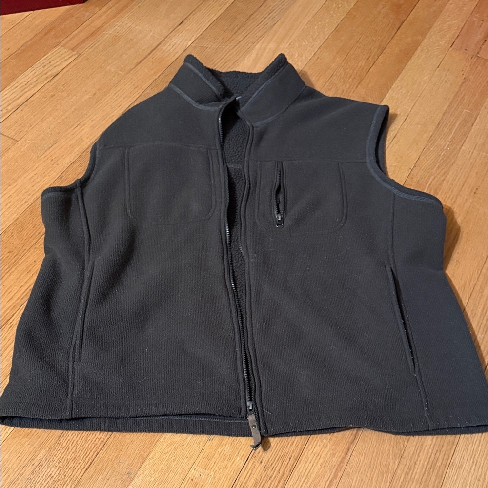 Eddie Bauer Dark Brown Fleece Vest XL